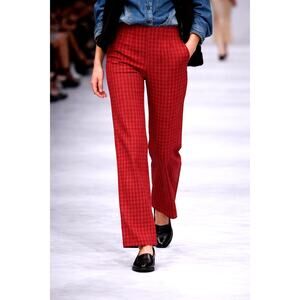 Free People Sofia Wide Flare Pants Red Combo Size 14